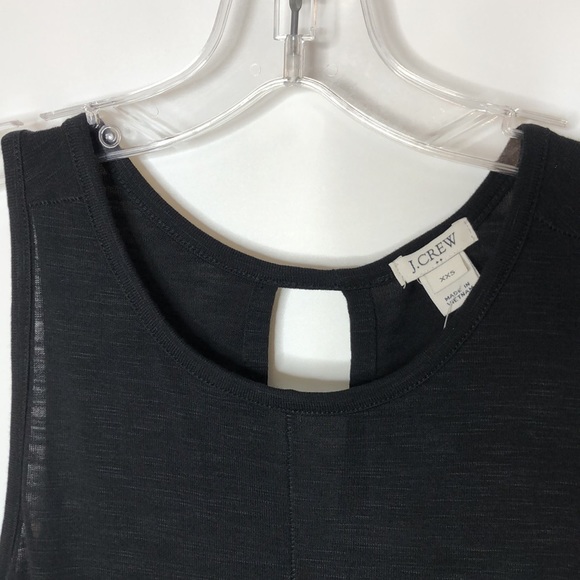 NWT J Crew Womens Black keyhole back top Stretch XXS XXSmall New with tags - Picture 5 of 8